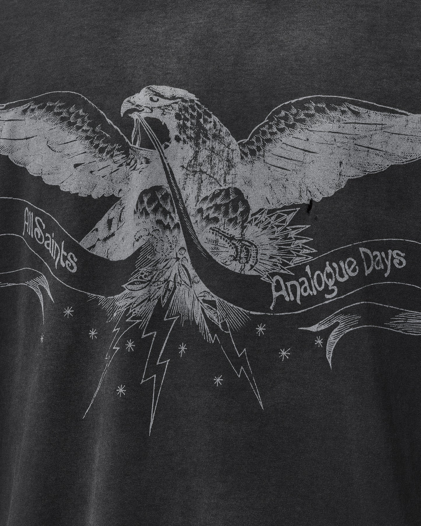 Dark Slate Gray טי שירט קצרה לגברים Aeterna Ss Crew ALLSAINTS