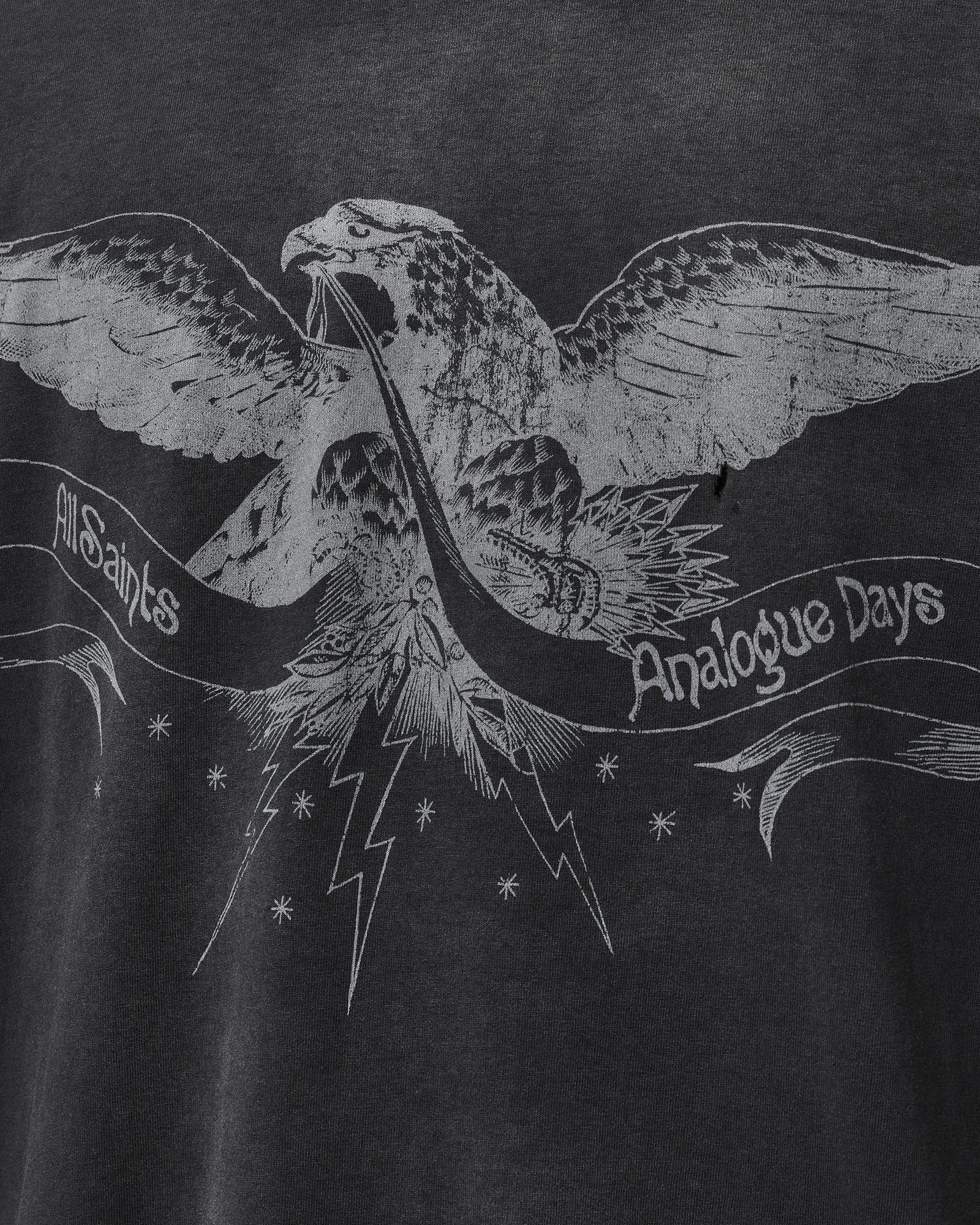 Dark Slate Gray טי שירט קצרה לגברים Aeterna Ss Crew ALLSAINTS