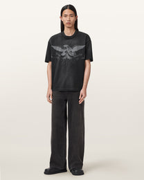 Antique White טי שירט קצרה לגברים Aeterna Ss Crew ALLSAINTS