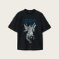 Black טי שירט קצרה עם הדפס גרפי לגברים Seraph ALLSAINTS