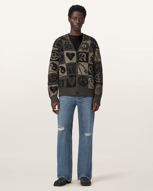 Seashell קרדיגן לגברים Travis Jacquard ALLSAINTS