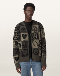 Seashell קרדיגן לגברים Travis Jacquard ALLSAINTS