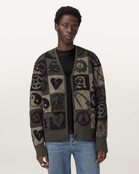 Seashell קרדיגן לגברים Travis Jacquard ALLSAINTS