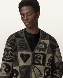 Seashell קרדיגן לגברים Travis Jacquard ALLSAINTS