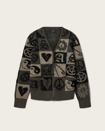 Lavender קרדיגן לגברים Travis Jacquard ALLSAINTS