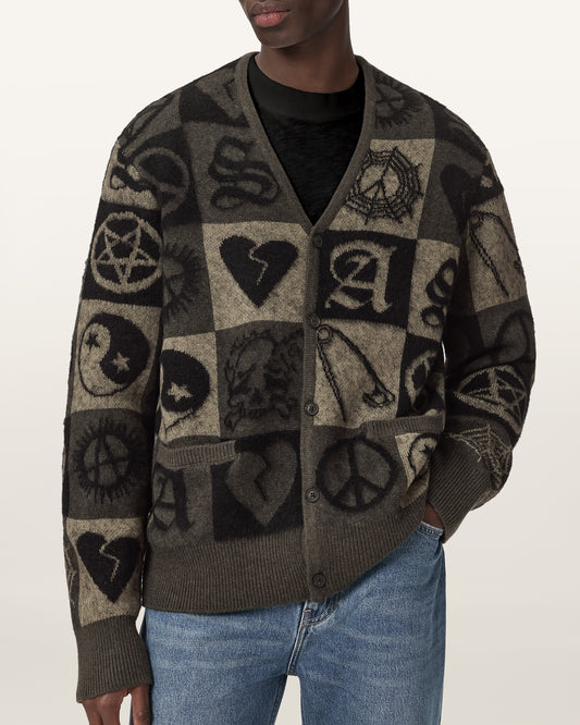 Seashell קרדיגן לגברים Travis Jacquard ALLSAINTS