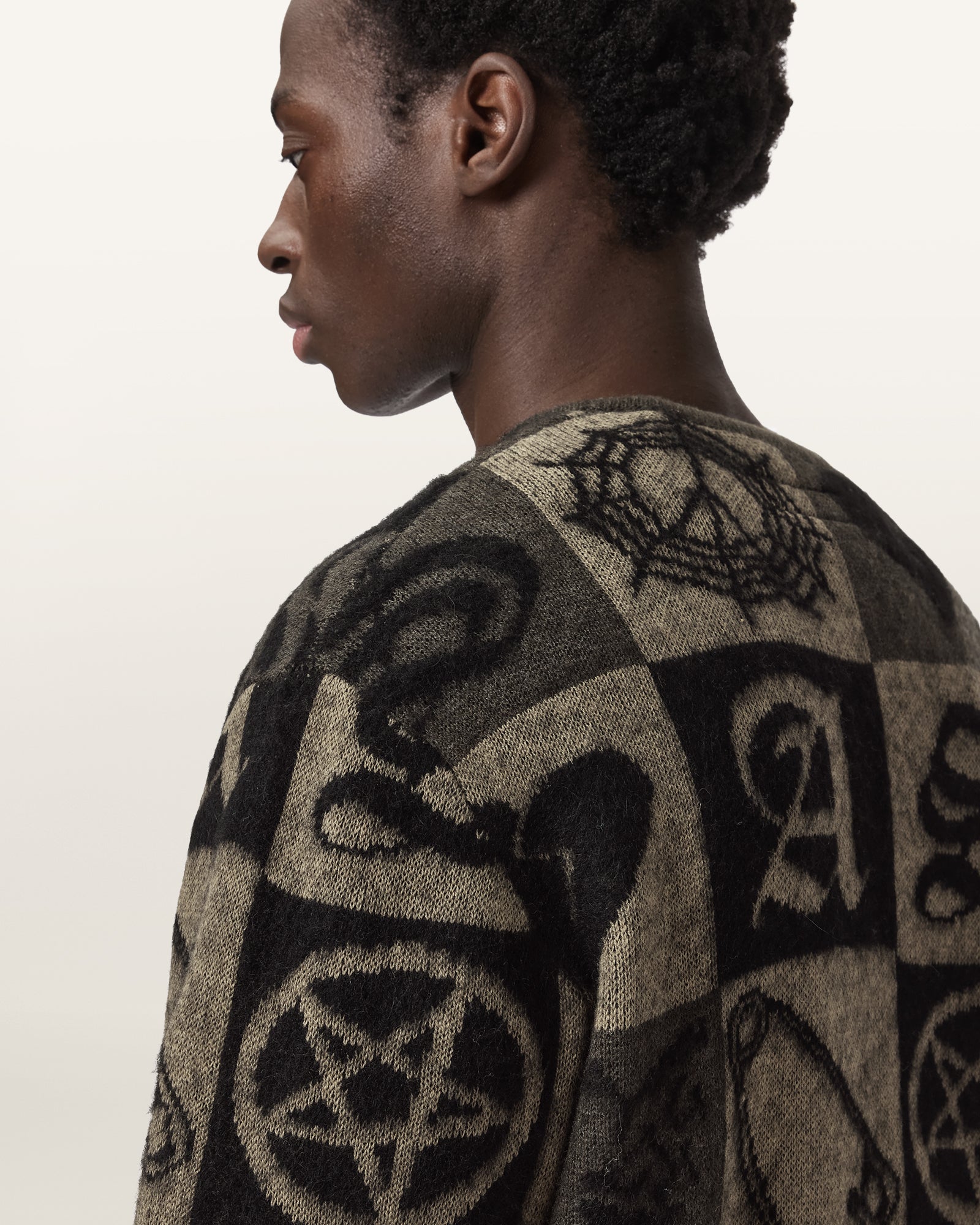 Seashell קרדיגן לגברים Travis Jacquard ALLSAINTS