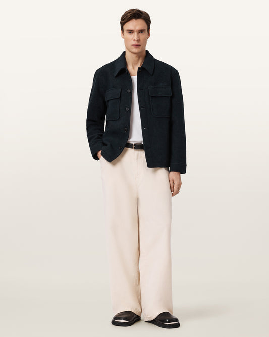 Antique White ג'קט לגברים Cayson Wool ALLSAINTS