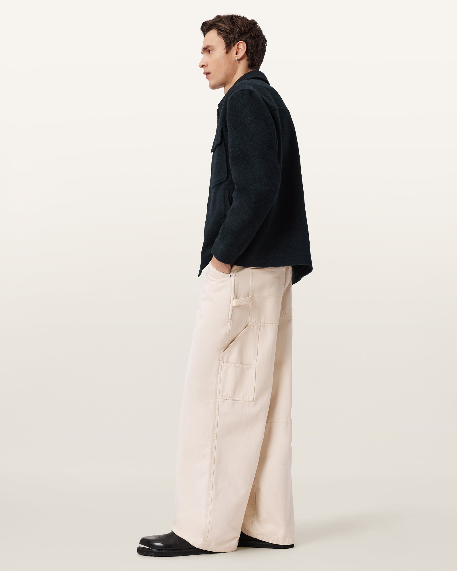 Antique White ג'קט לגברים Cayson Wool ALLSAINTS