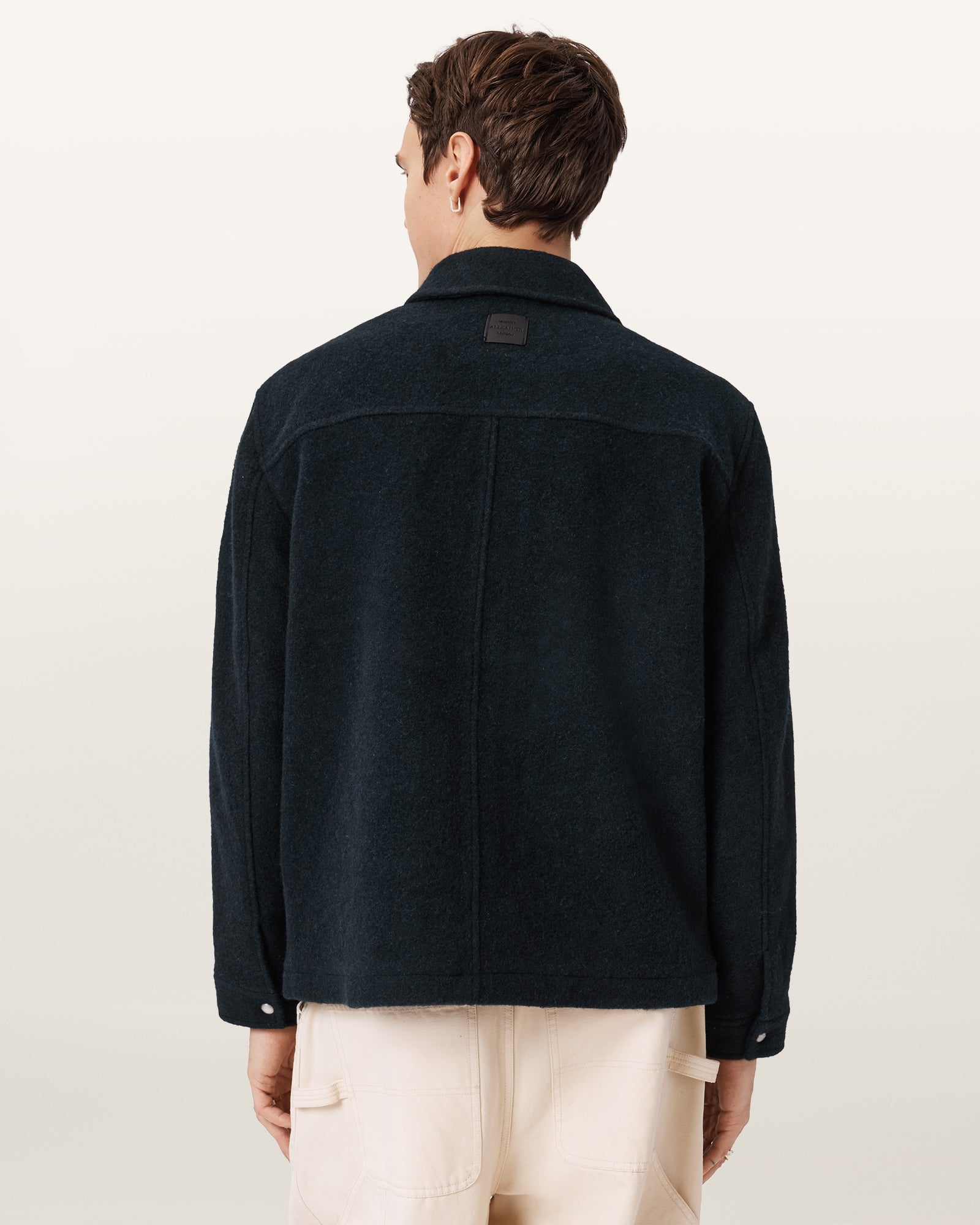 Black ג'קט לגברים Cayson Wool ALLSAINTS