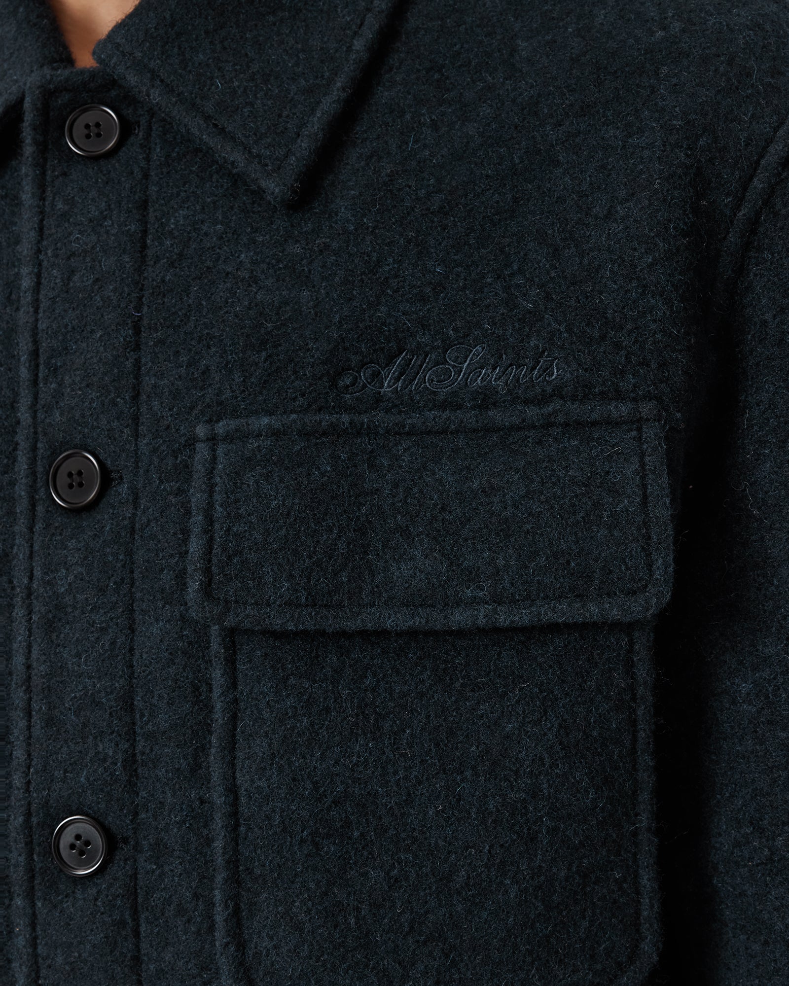 Black ג'קט לגברים Cayson Wool ALLSAINTS