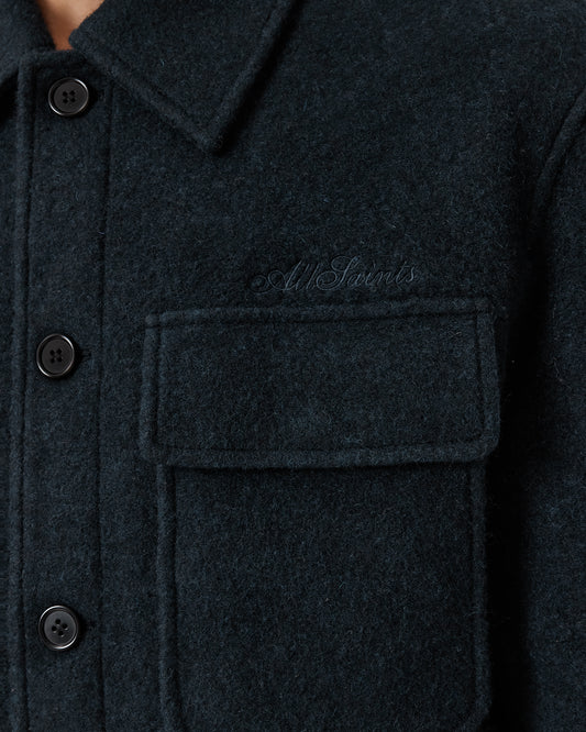 Black ג'קט לגברים Cayson Wool ALLSAINTS