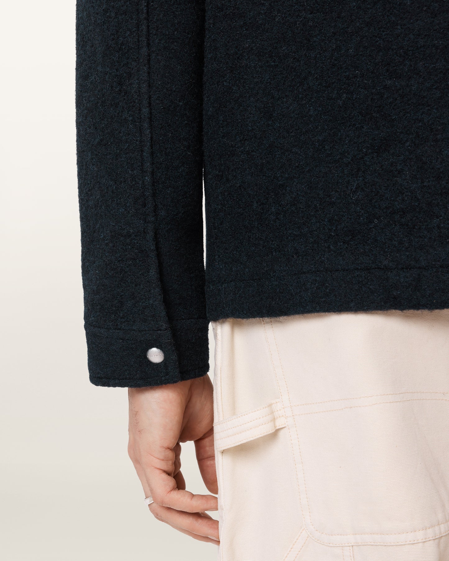 Black ג'קט לגברים Cayson Wool ALLSAINTS