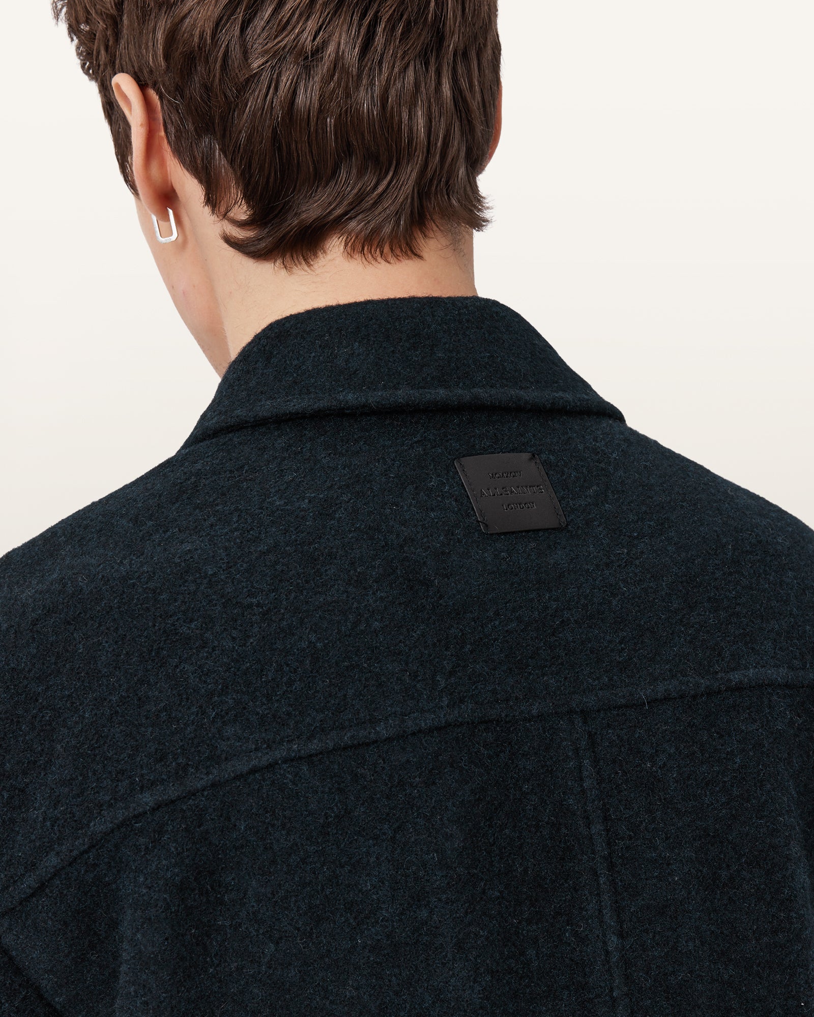 Black ג'קט לגברים Cayson Wool ALLSAINTS