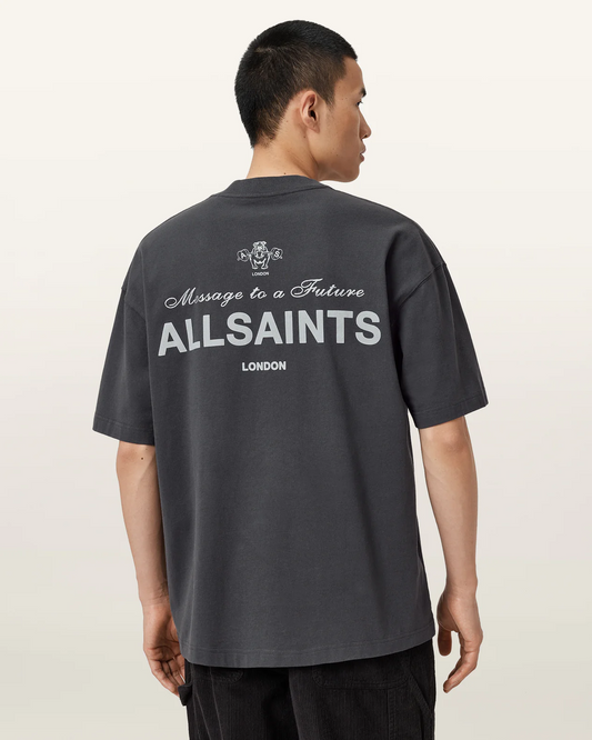 Antique White טי שירט קצרה לגברים Herald ALLSAINTS