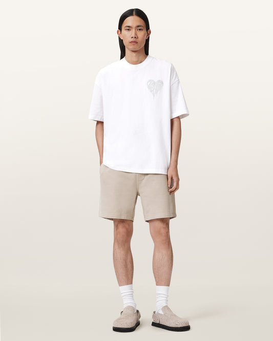 Antique White מכנסיים קצרים לגברים  Asher ALLSAINTS