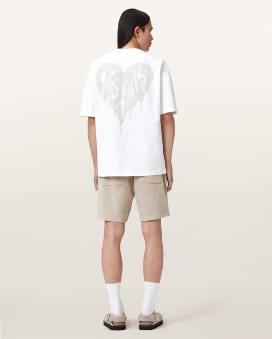 Antique White מכנסיים קצרים לגברים  Asher ALLSAINTS