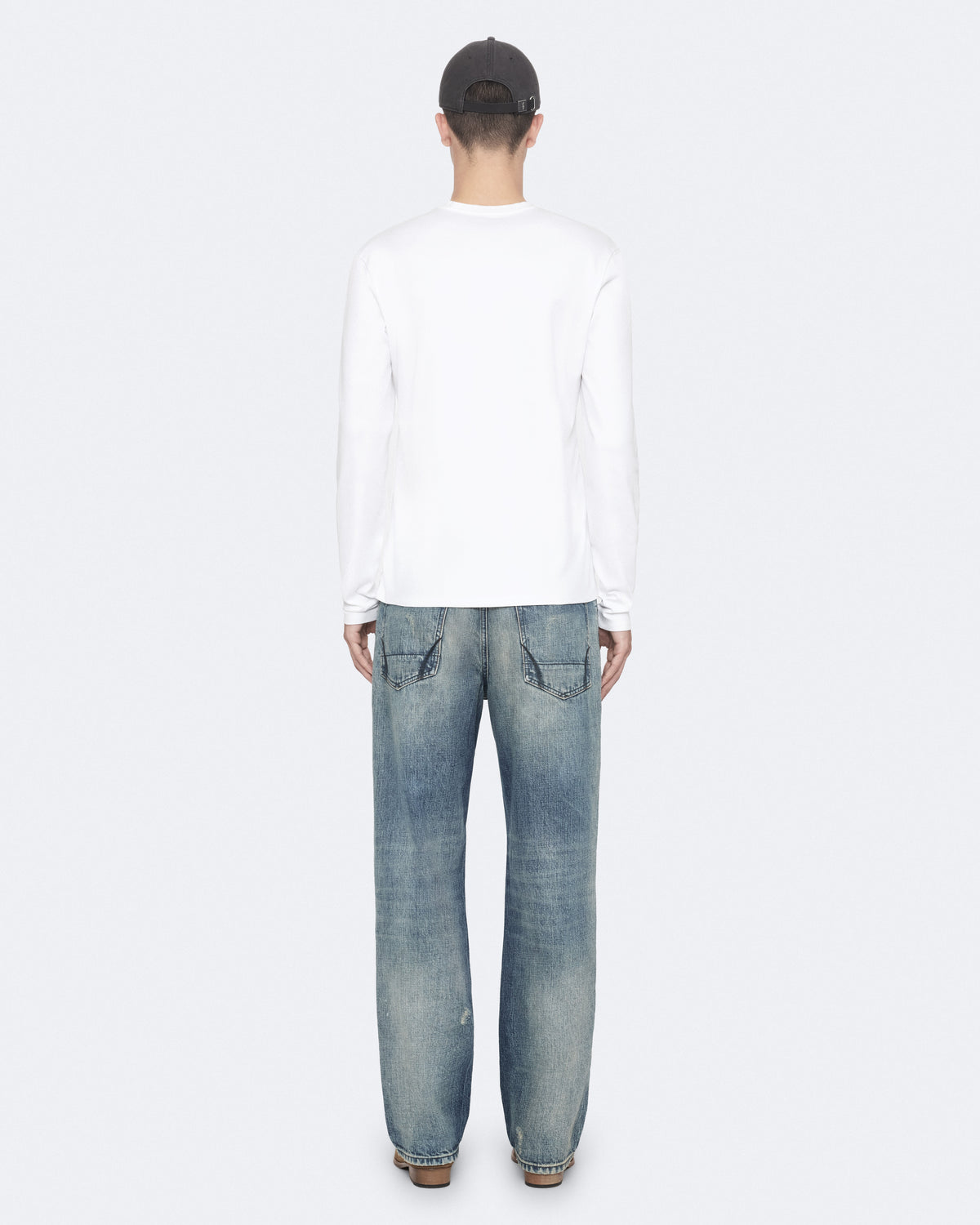 White Smoke טי שירט קצרה לגברים Harris ALLSAINTS