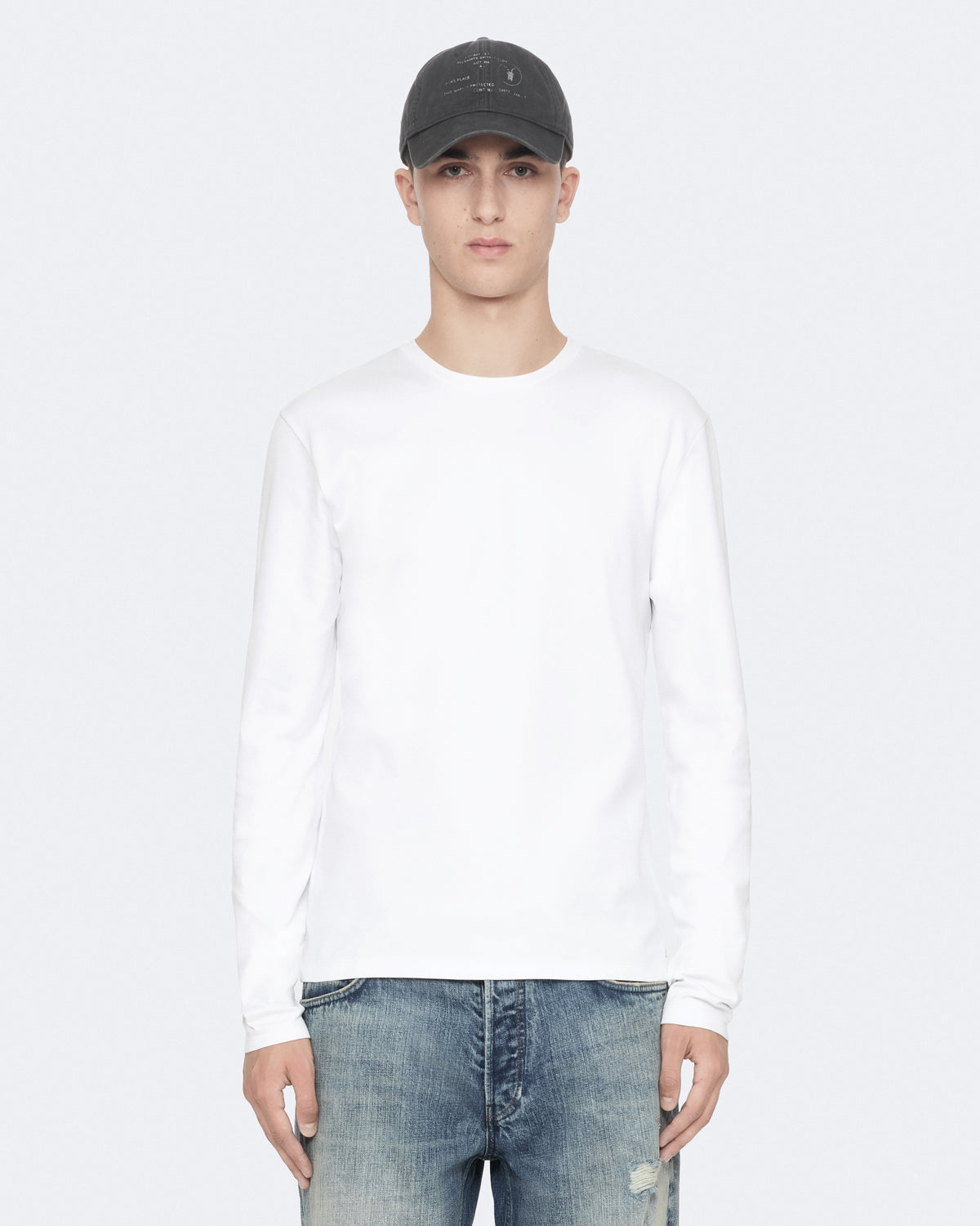 White Smoke טי שירט קצרה לגברים Harris ALLSAINTS