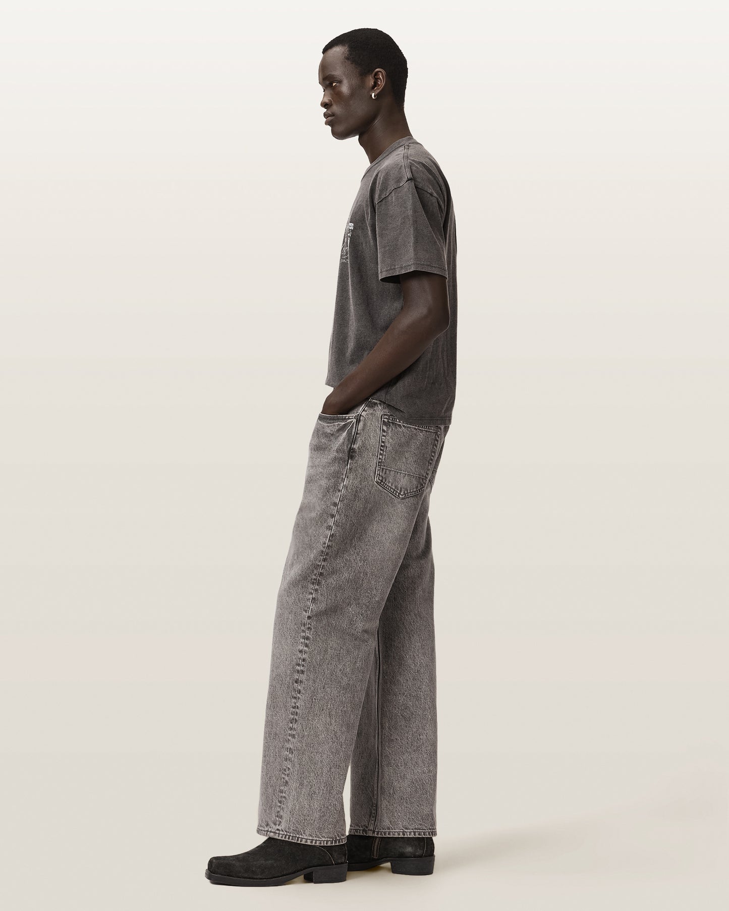 Light Gray ג׳ינס ארוך לגברים Lenny Jean – Wide Fit ALLSAINTS