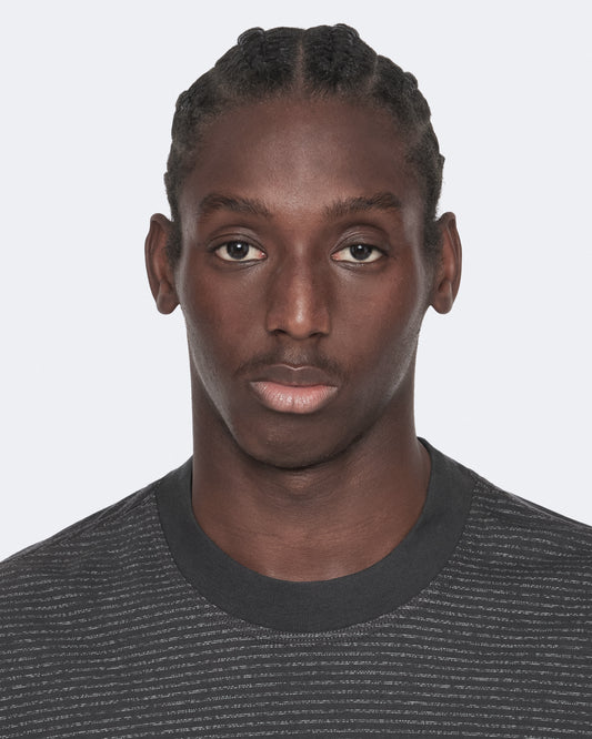 Dark Slate Gray טי שירט קצרה פסים לגברים Axel ALLSAINTS