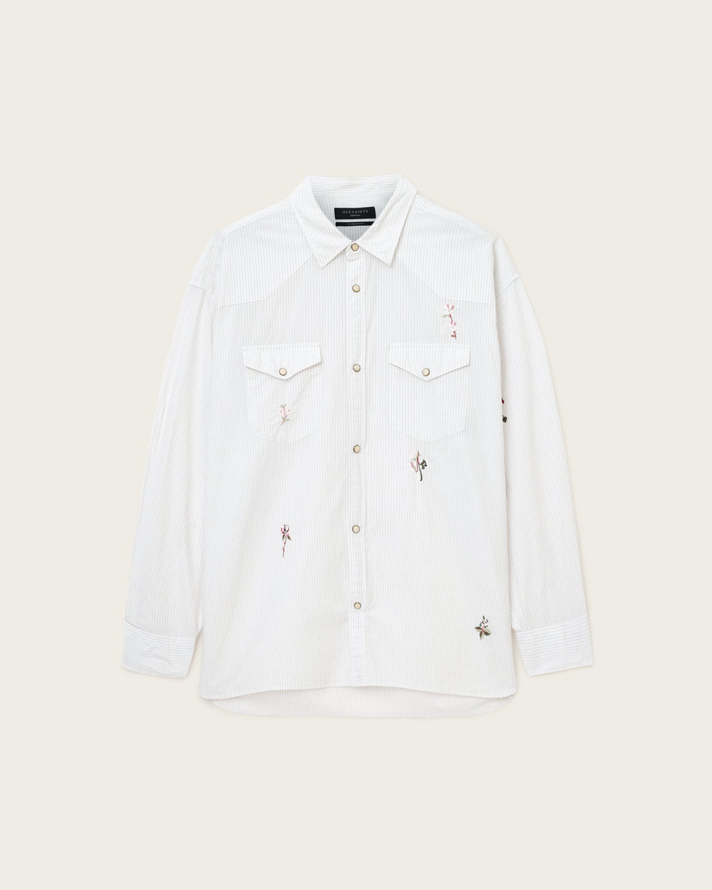 Lavender חולצה מכופתרת ארוכה לגברים Portman LS Shirt ALLSAINTS