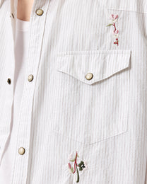 Lavender חולצה מכופתרת ארוכה לגברים Portman LS Shirt ALLSAINTS