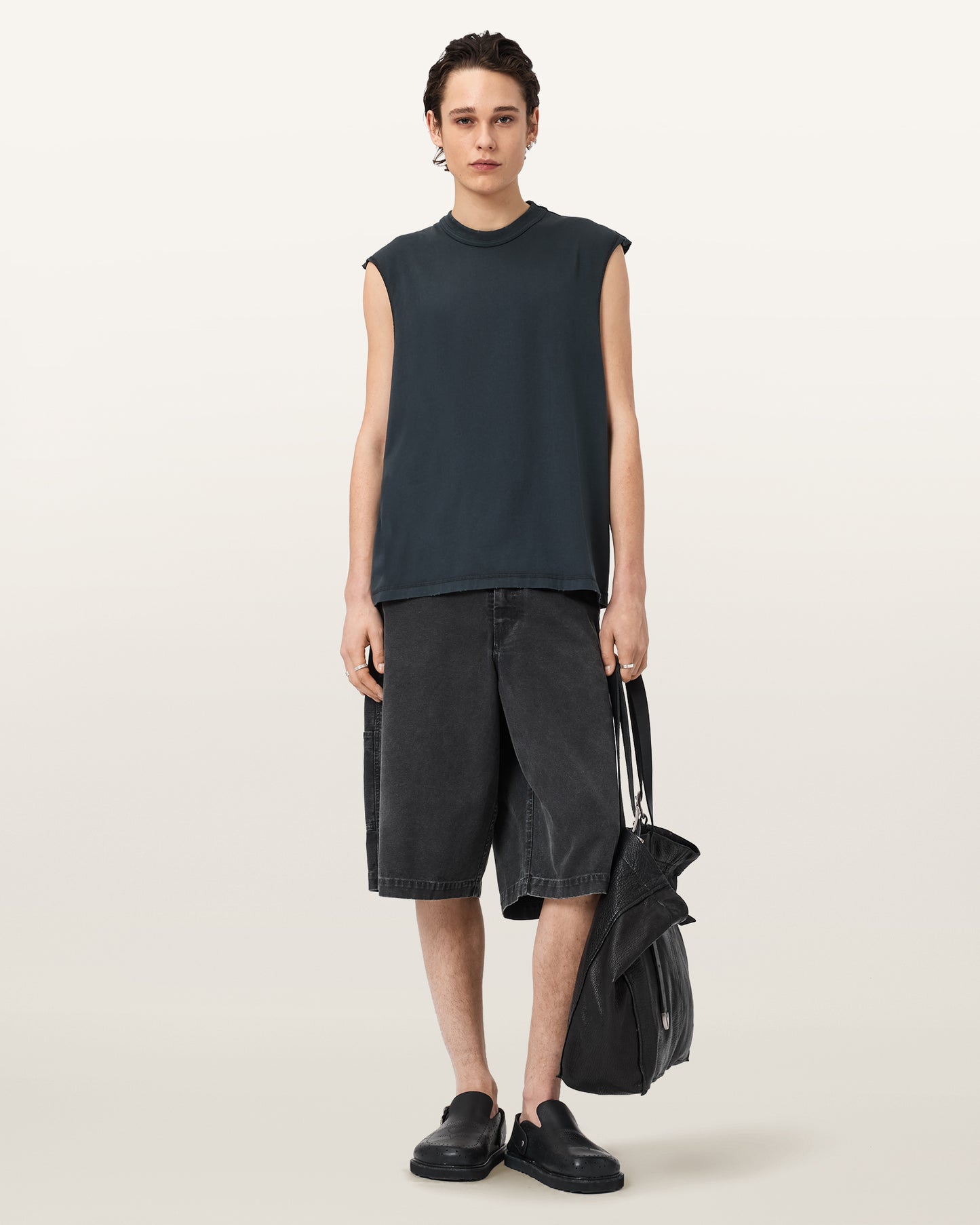 Seashell גופיה לגברים Cole Sl Crew ALLSAINTS