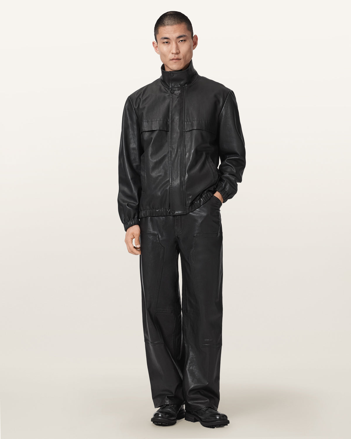 Seashell Stenton jacket ג'קט עור לגברים ALLSAINTS