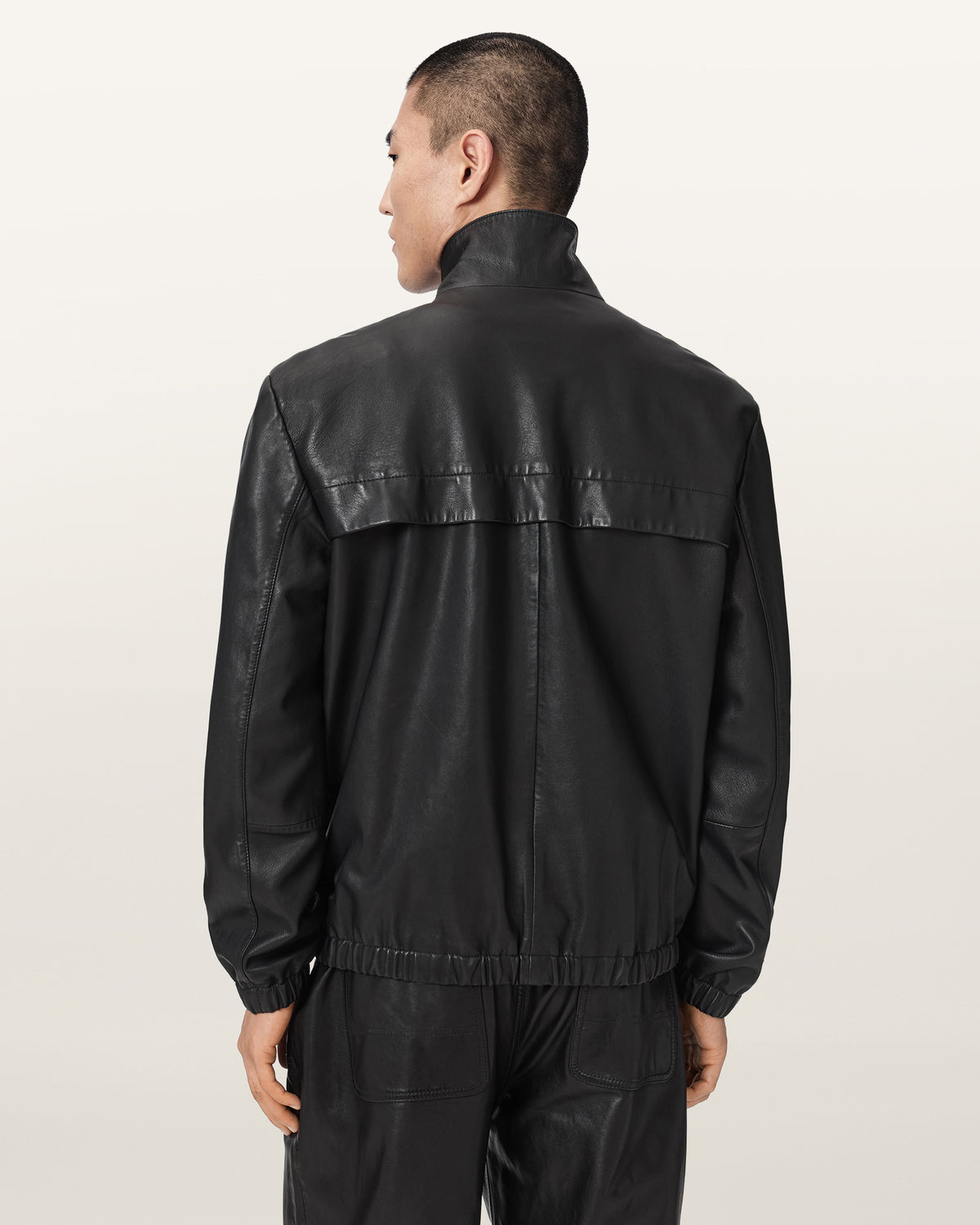 Dark Slate Gray Stenton jacket ג'קט עור לגברים ALLSAINTS
