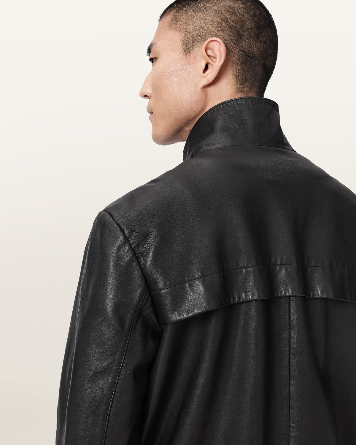 Dark Slate Gray Stenton jacket ג'קט עור לגברים ALLSAINTS