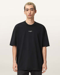 Dark Slate Gray טי שירט קצרה לגברים Mikro ALLSAINTS