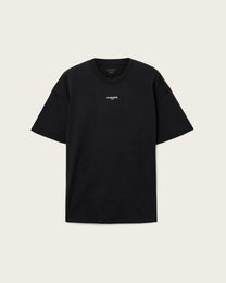 Black טי שירט קצרה לגברים Mikro ALLSAINTS