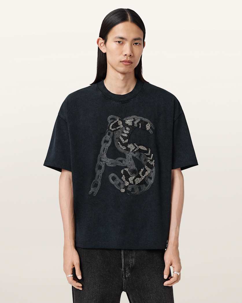 Seashell טי שירט קצרה לגברים Scale ALLSAINTS