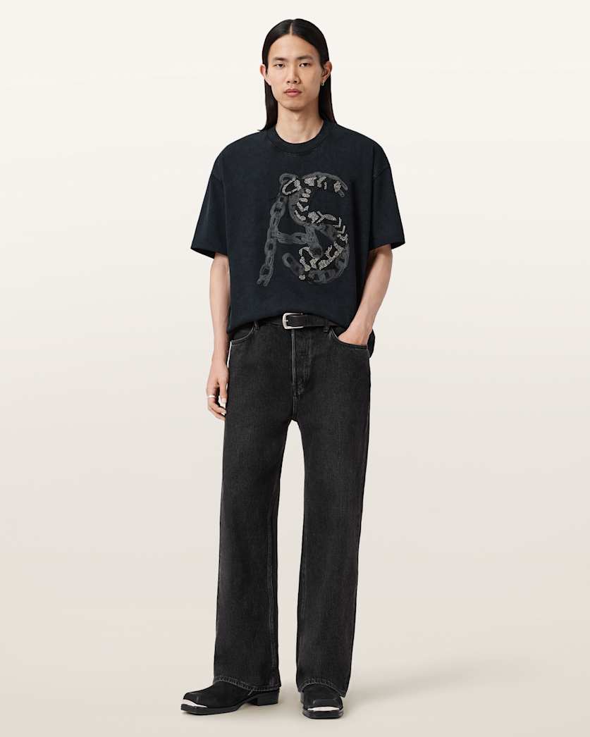 Seashell טי שירט קצרה לגברים Scale ALLSAINTS