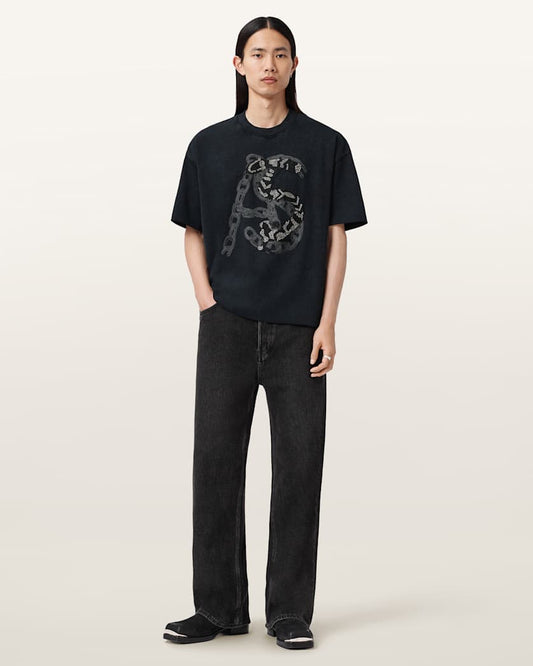 Antique White טי שירט קצרה לגברים Scale ALLSAINTS