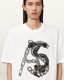 Seashell טי שירט קצרה לגברים Scale SS Crew ALLSAINTS