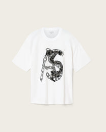 White Smoke טי שירט קצרה לגברים Scale SS Crew ALLSAINTS
