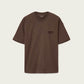Dark Olive Green טי שירט אוברסייז עם הדפס לוגו קטיפתי לגברים Xander ALLSAINTS