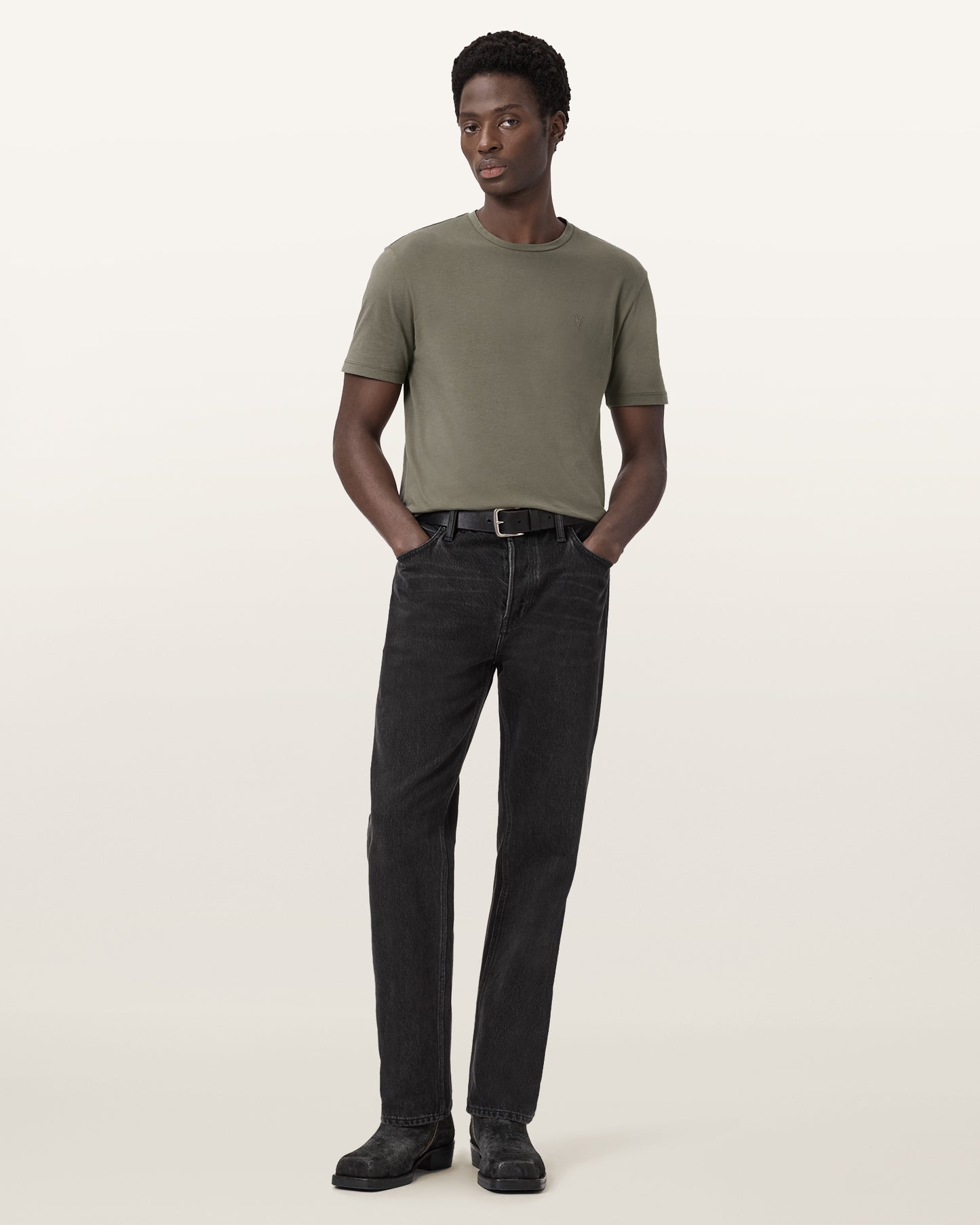 Antique White מארז 3 טי שירט לגברים Tonic Crew Neck ALLSAINTS