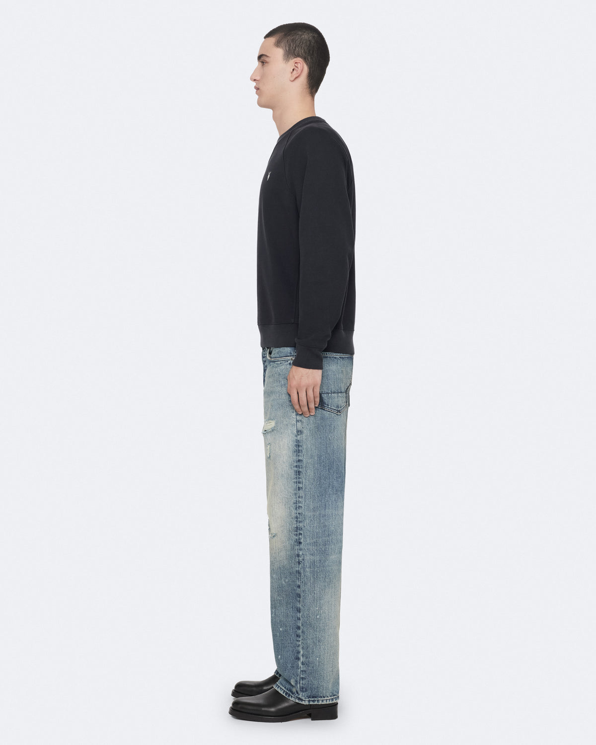 Dark Slate Gray Harlow crew סוודר לגברים ALLSAINTS