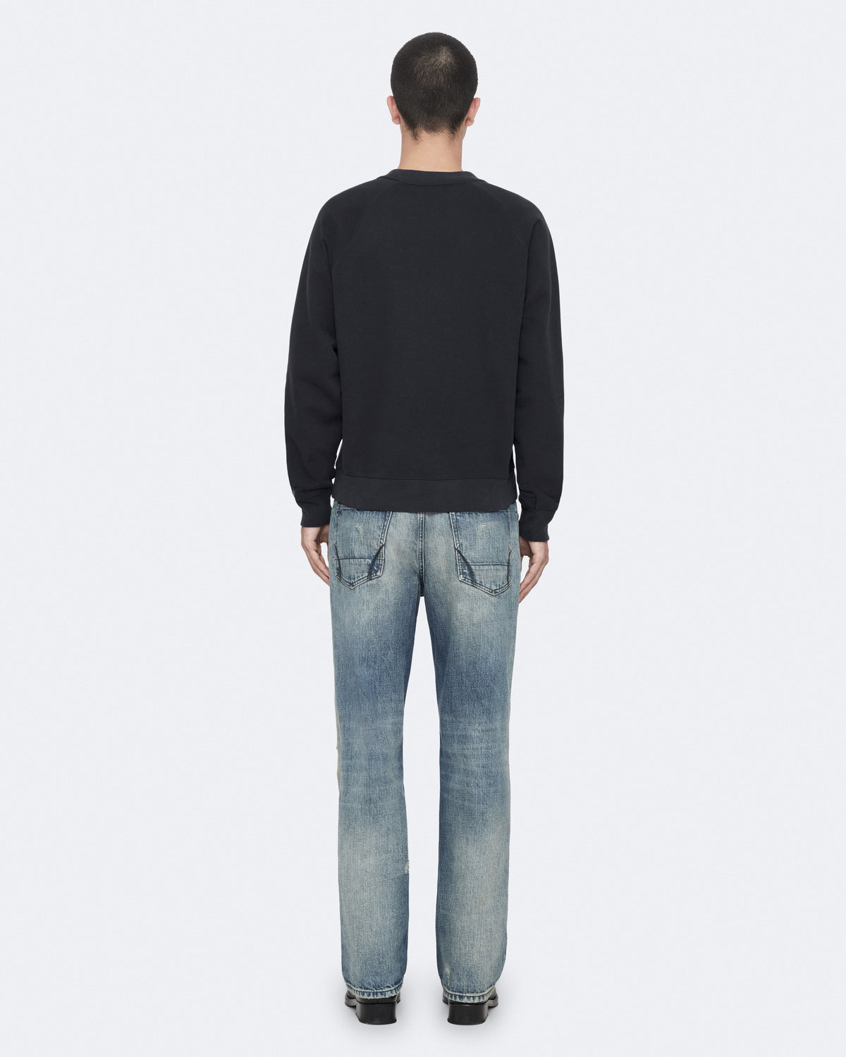 Dark Slate Gray Harlow crew סוודר לגברים ALLSAINTS