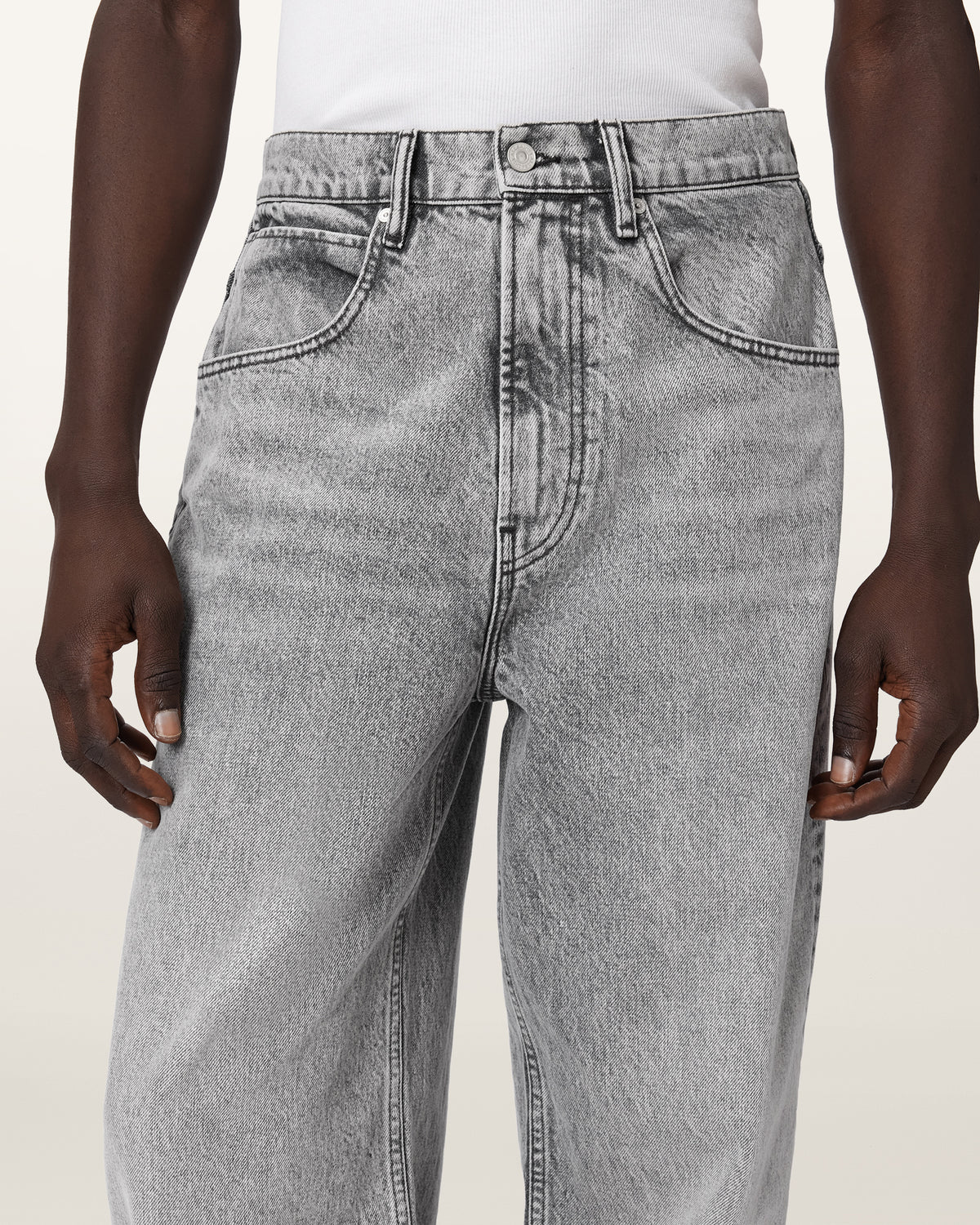 Dark Gray ג'ינס ארוך לגברים Rivet - Relaxed Fit ALLSAINTS