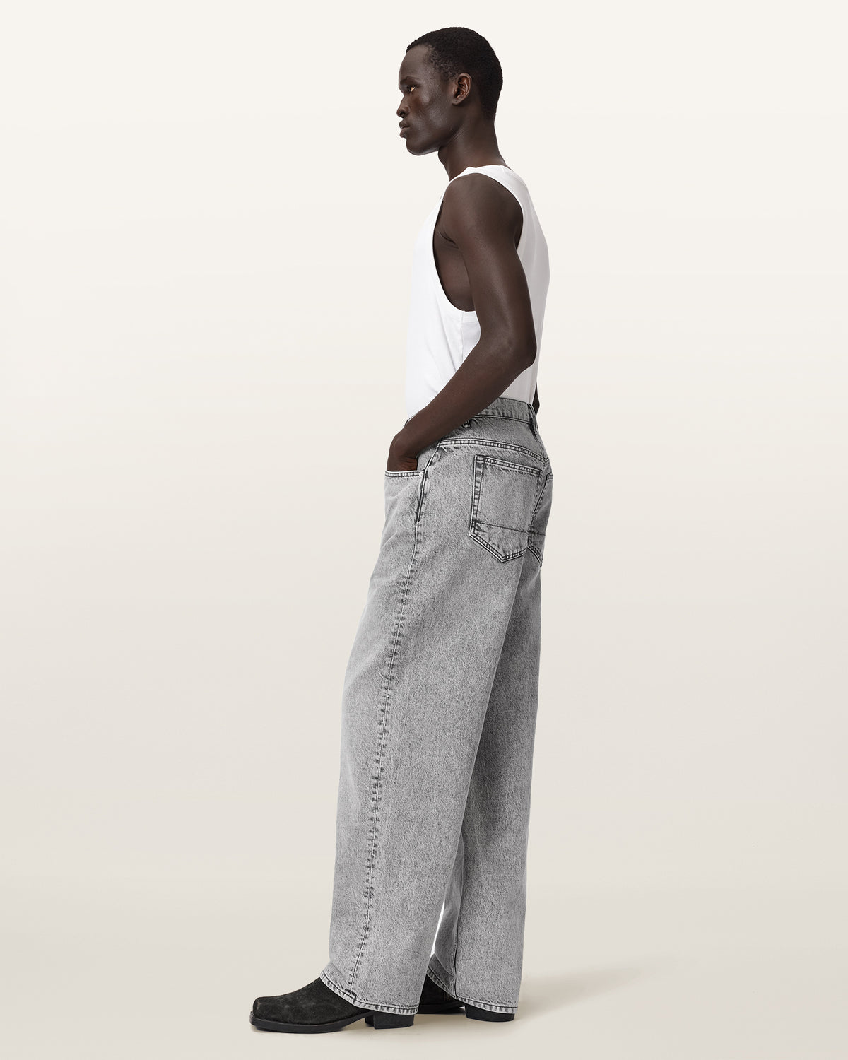 Seashell ג'ינס ארוך לגברים Rivet - Relaxed Fit ALLSAINTS