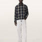 Antique White חולצת משבצות לגברים Rei ALLSAINTS