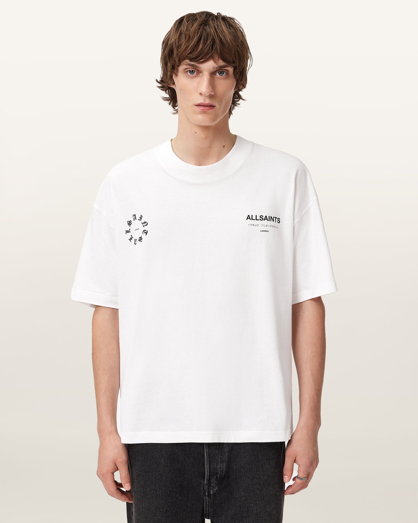 Seashell טי שירט קצרה לגברים Washed Tee ALLSAINTS