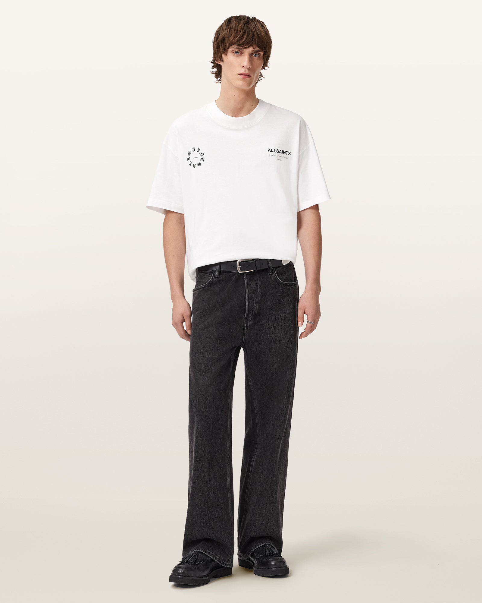 Seashell טי שירט קצרה לגברים Washed Tee ALLSAINTS
