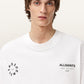 White Smoke טי שירט קצרה לגברים Washed Tee ALLSAINTS