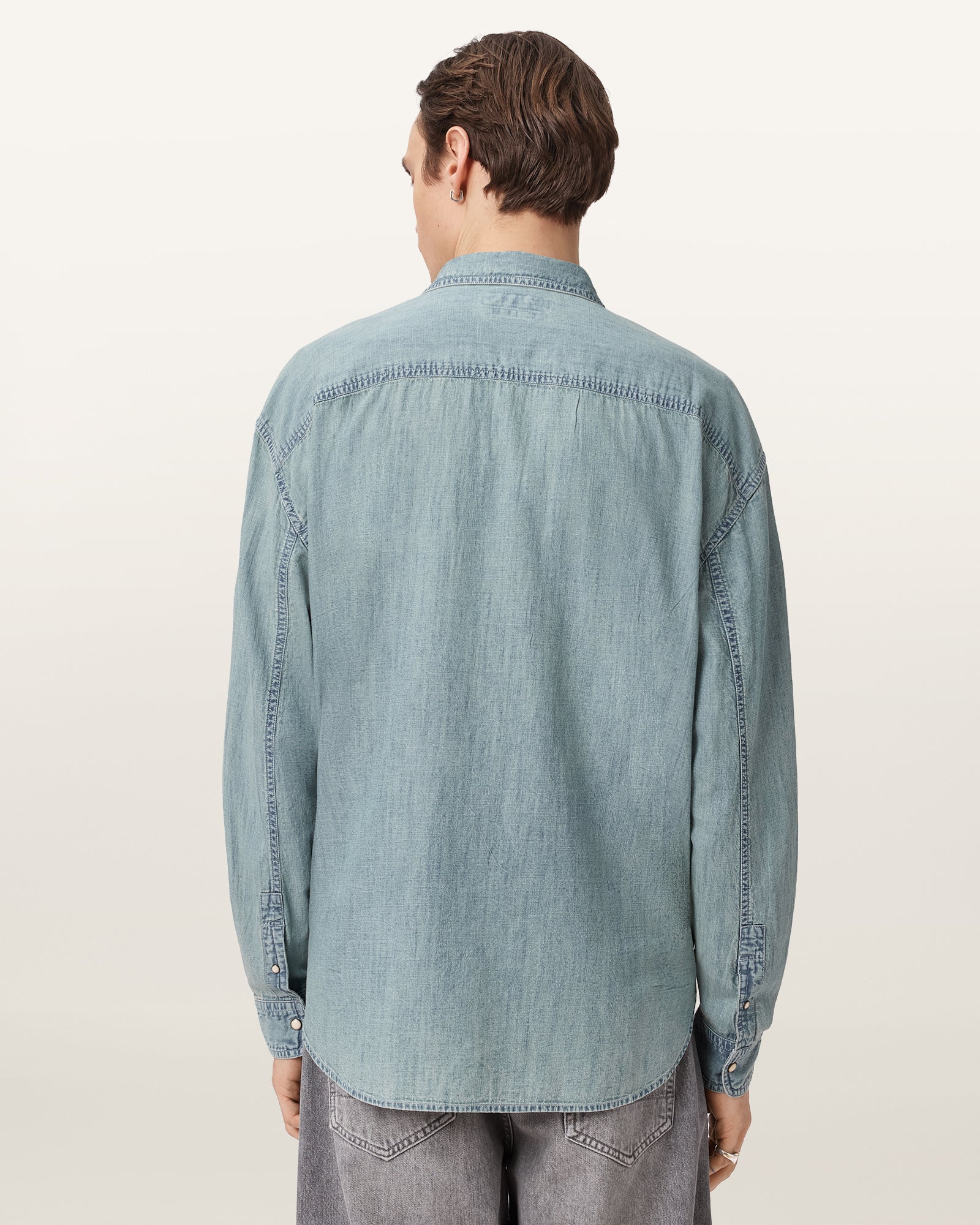 Seashell חולצה מכופתרת ארוכה לגברים Gribbs LS Shirt ALLSAINTS
