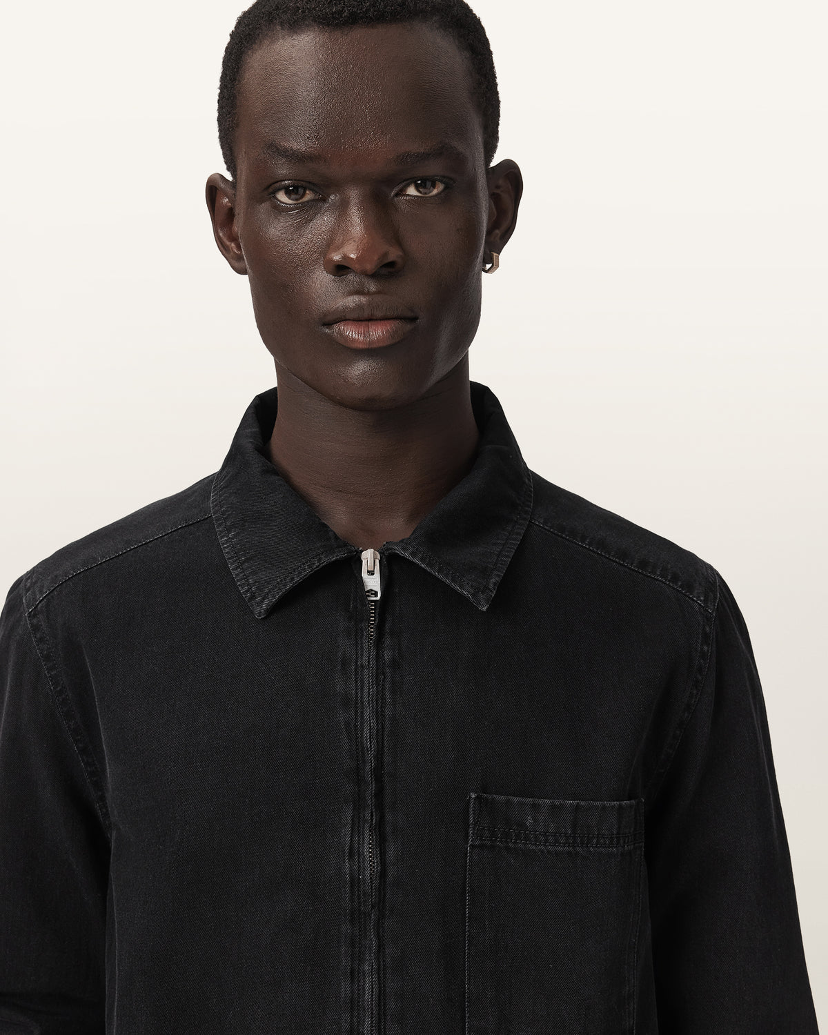 Black Dolwen ls shirt חולצה מכופתרת ארוכה לגברים ALLSAINTS